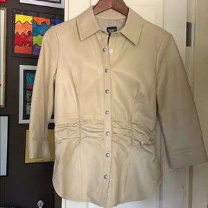 W by Worth cream leather top